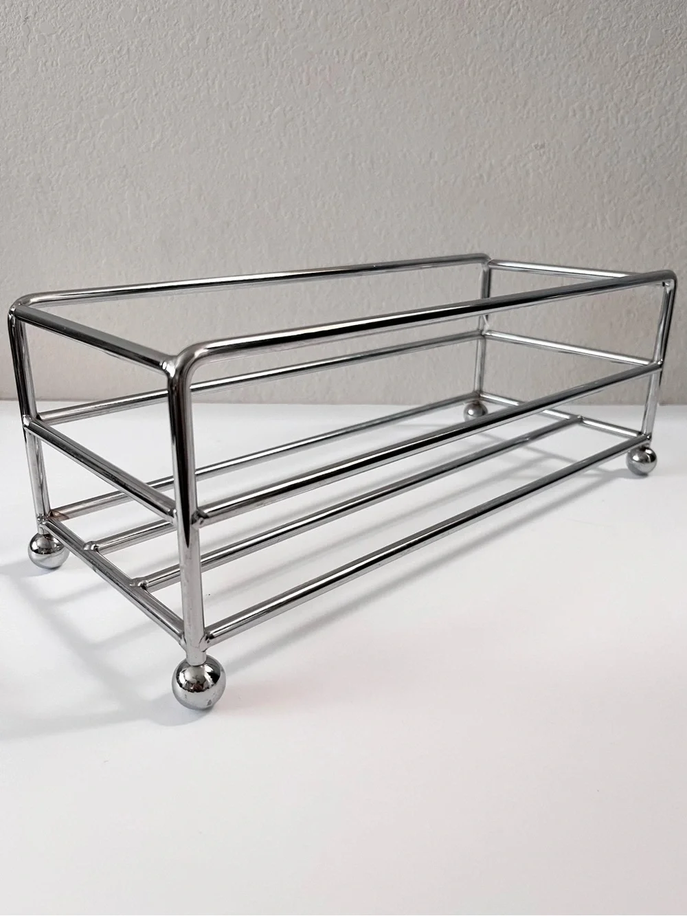 Chrome Metal storage bin